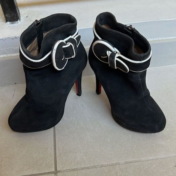 Christian Louboutin Trottinette Ankle Boots grey 35 - Picture 1 of 12